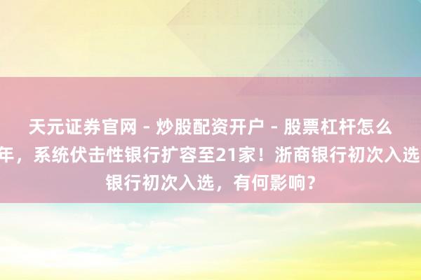 天元证券官网 - 炒股配资开户 - 股票杠杆怎么注册 时隔两年，系统伏击性银行扩容至21家！浙商银行初次入选，有何影响？