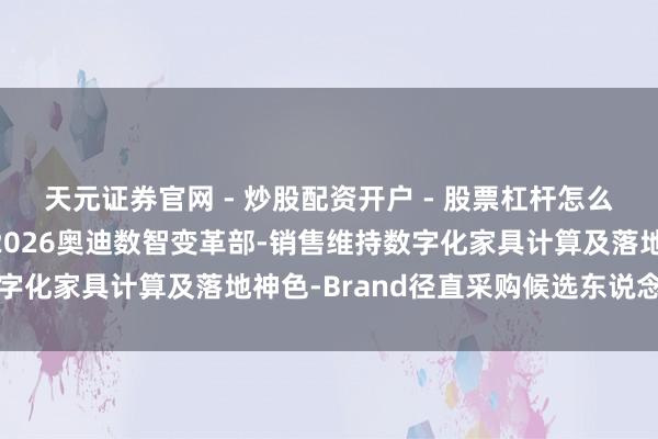 天元证券官网 - 炒股配资开户 - 股票杠杆怎么注册 启明信息中标：2026奥迪数智变革部-销售维持数字化家具计算及落地神色-Brand径直采购候选东说念主公示