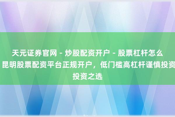 天元证券官网 - 炒股配资开户 - 股票杠杆怎么注册 昆明股票配资平台正规开户，低门槛高杠杆谨慎投资之选