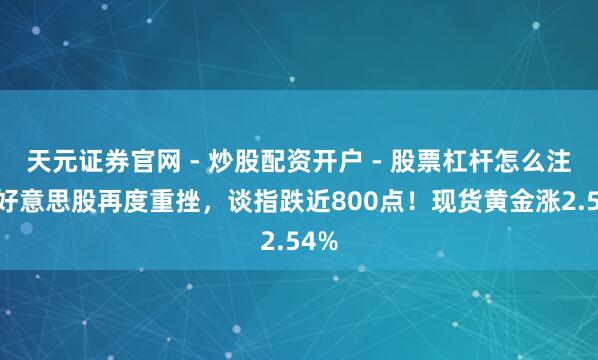 天元证券官网 - 炒股配资开户 - 股票杠杆怎么注册 好意思股再度重挫,谈指跌近800点!现货黄金涨2.54%