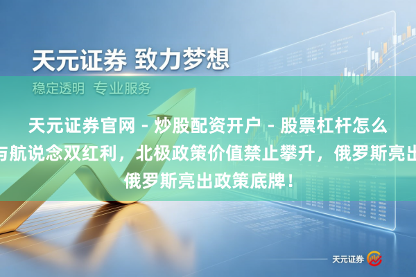 天元证券官网 - 炒股配资开户 - 股票杠杆怎么注册 资源与航说念双红利，北极政策价值禁止攀升，俄罗斯亮出政策底牌！