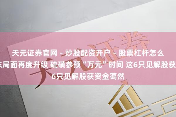 天元证券官网 - 炒股配资开户 - 股票杠杆怎么注册 中东局面再度升级 硫磺参预“万元”时间 这6只见解股获资金蔼然